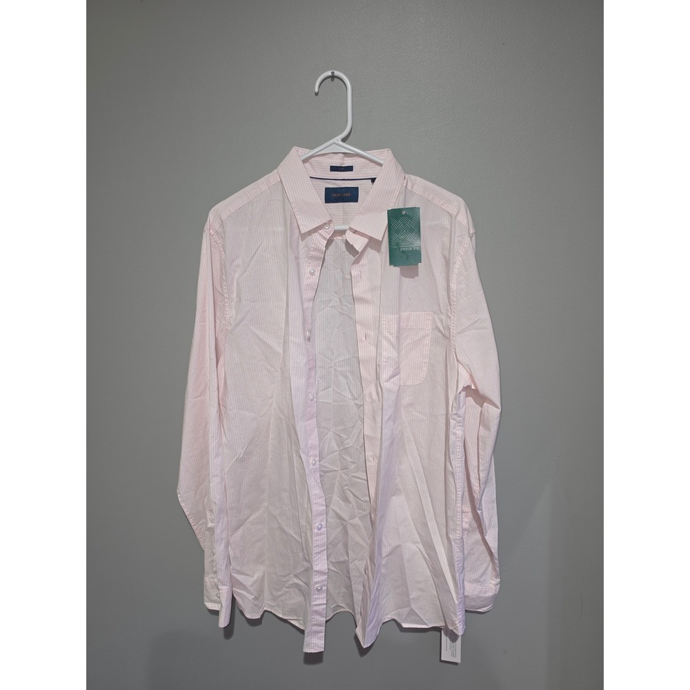 Fairlane Stitch Fix Mens Slim Fit Pink Pinstripe Button Down Shirt Small NWT
